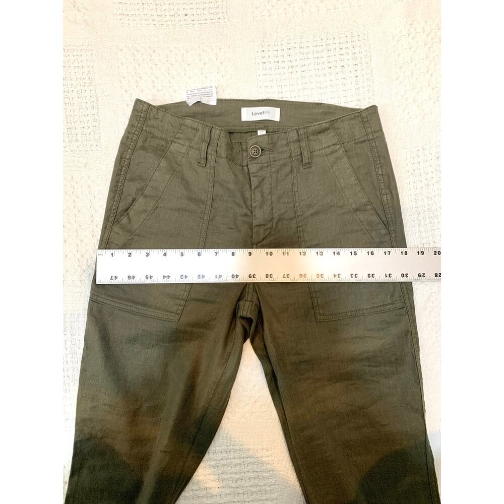 new Level 99 27 linen Izzy patch pocket mid rise jogger pants P 3483 - Picture 6 of 12